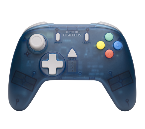Retro Fighters' StrikerDC: Sleek Blue Wireless Controller for Dreamcast