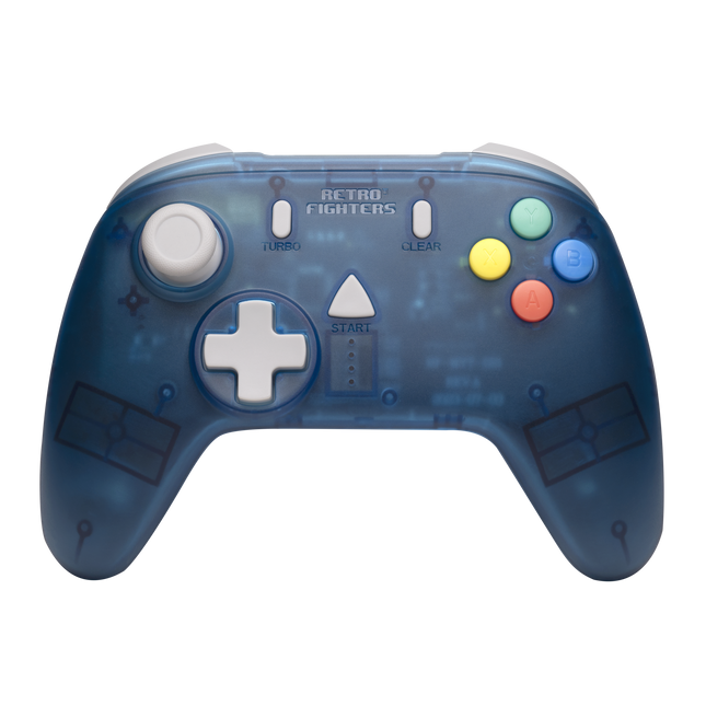 Retro Fighters' StrikerDC: Sleek Blue Wireless Controller for Dreamcast