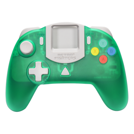 Retro Fighters' StrikerDC: Sleek Green Wired Controller for Dreamcast