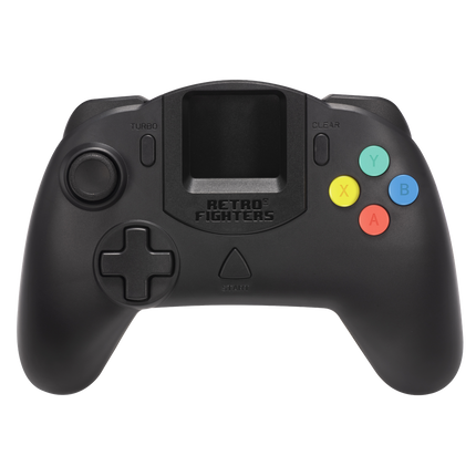 Retro Fighters' StrikerDC: Sleek Black Wired Controller for Dreamcast