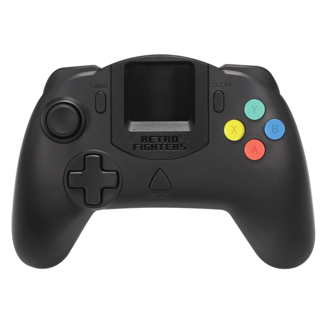 Retro Fighters' StrikerDC: Sleek Black Wired Controller for Dreamcast