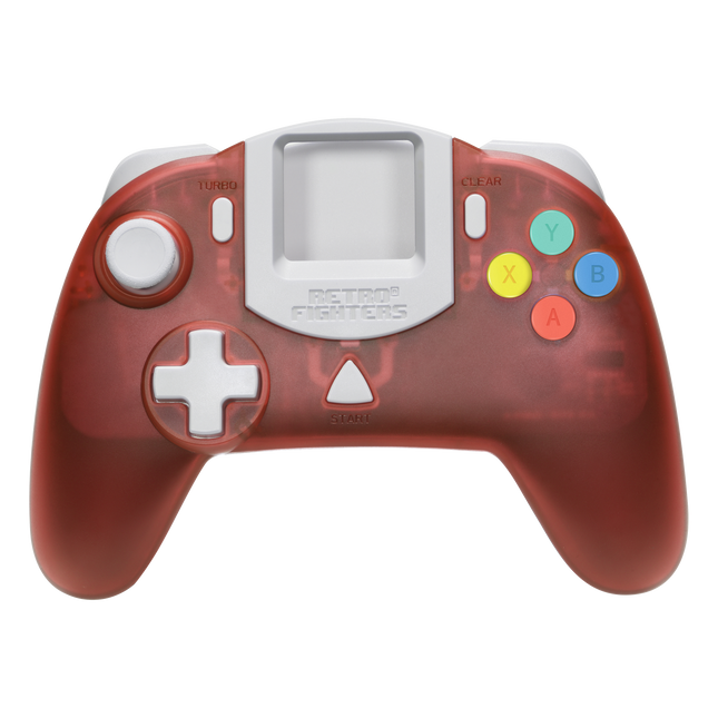 Retro Fighters' StrikerDC: Sleek Red Wired Controller for Dreamcast